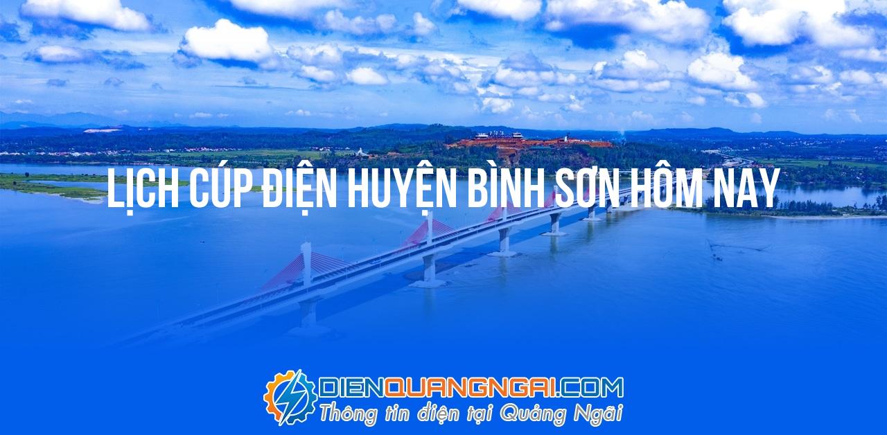 Lịch cúp điện Huyện Bình Sơn hôm nay - 23/10/2024