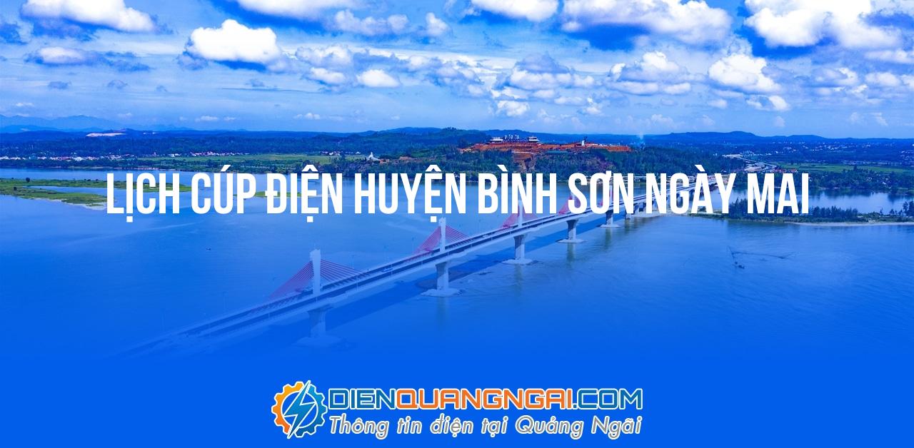 Lịch cúp điện Huyện Bình Sơn ngày mai - 24/10/2024