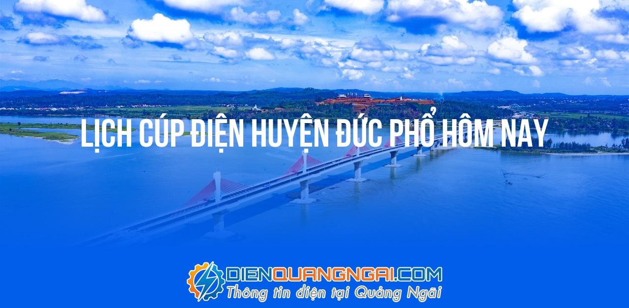 Lịch cúp điện Huyện Đức Phổ hôm nay - 23/10/2024